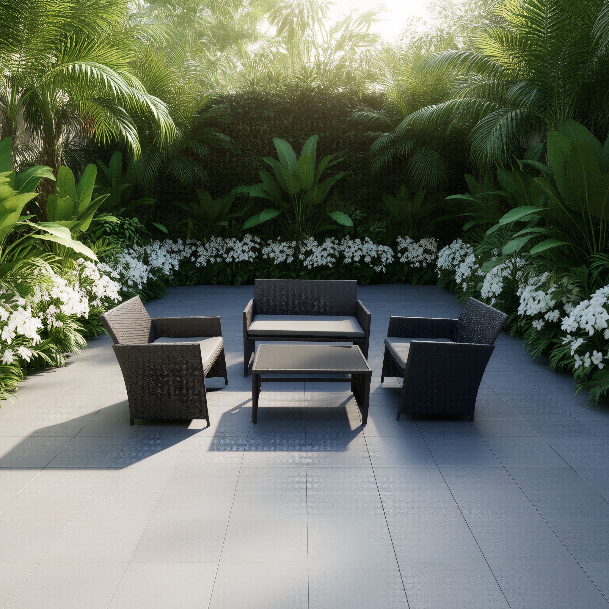 מערכת ישיבה לגינה/מרפסת Bali משלבת כורסאות יחיד וזוגי, מבית HomeTown