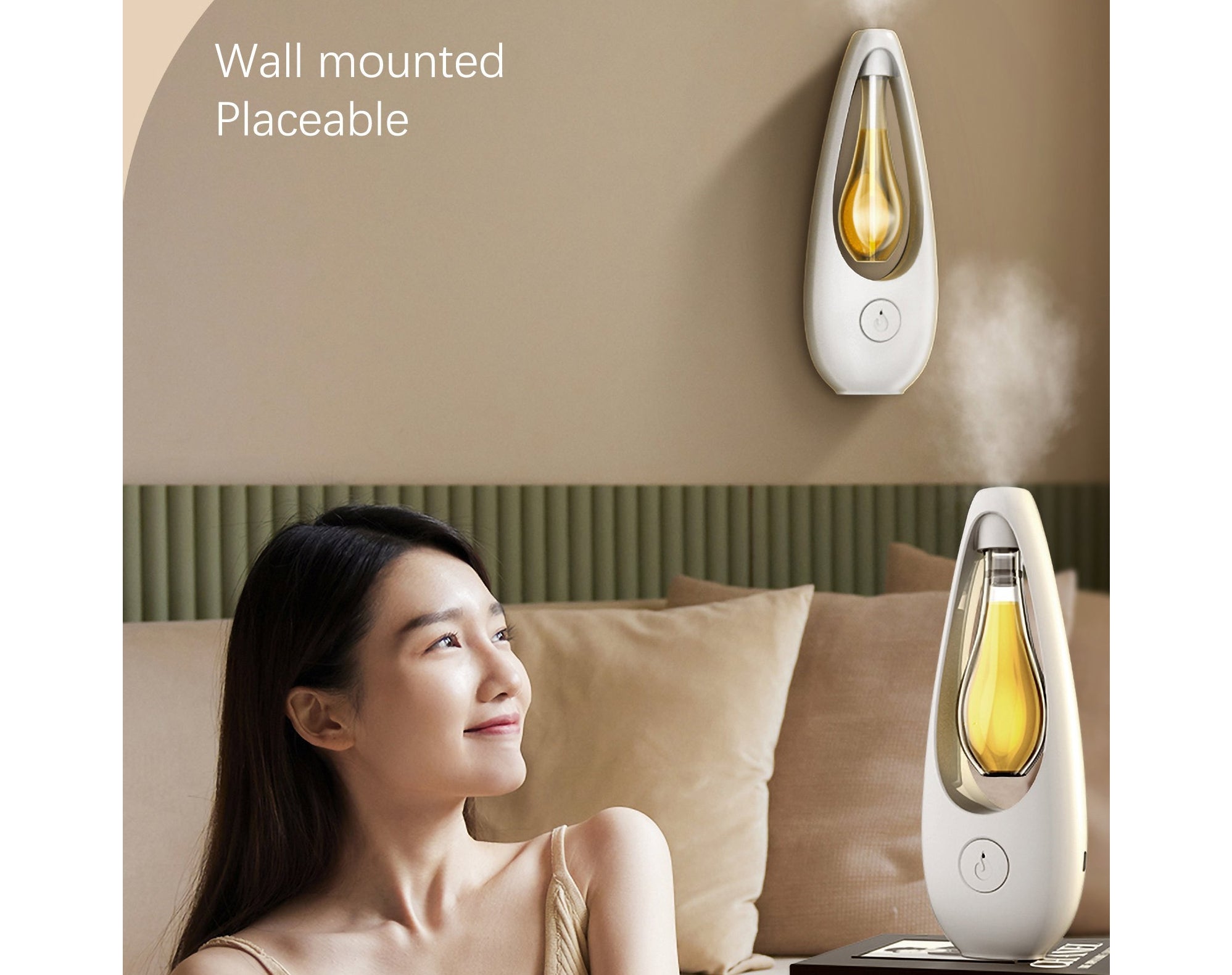 מפיץ ריח אוטומטי getters המשלב מספר מצבי התזה לבישום האוויר במגוון שמנים ארומטיים