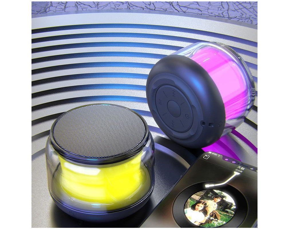 רמקול בלוטוס נייד משלב תאורת לד צבעונית מחליפה צבעים