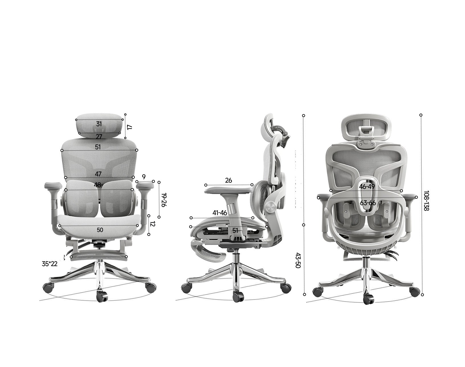 כסא מנהלים ארגונומי מתכוונן S830 מסדרת Ergonomic Elite מבית GAMERZ