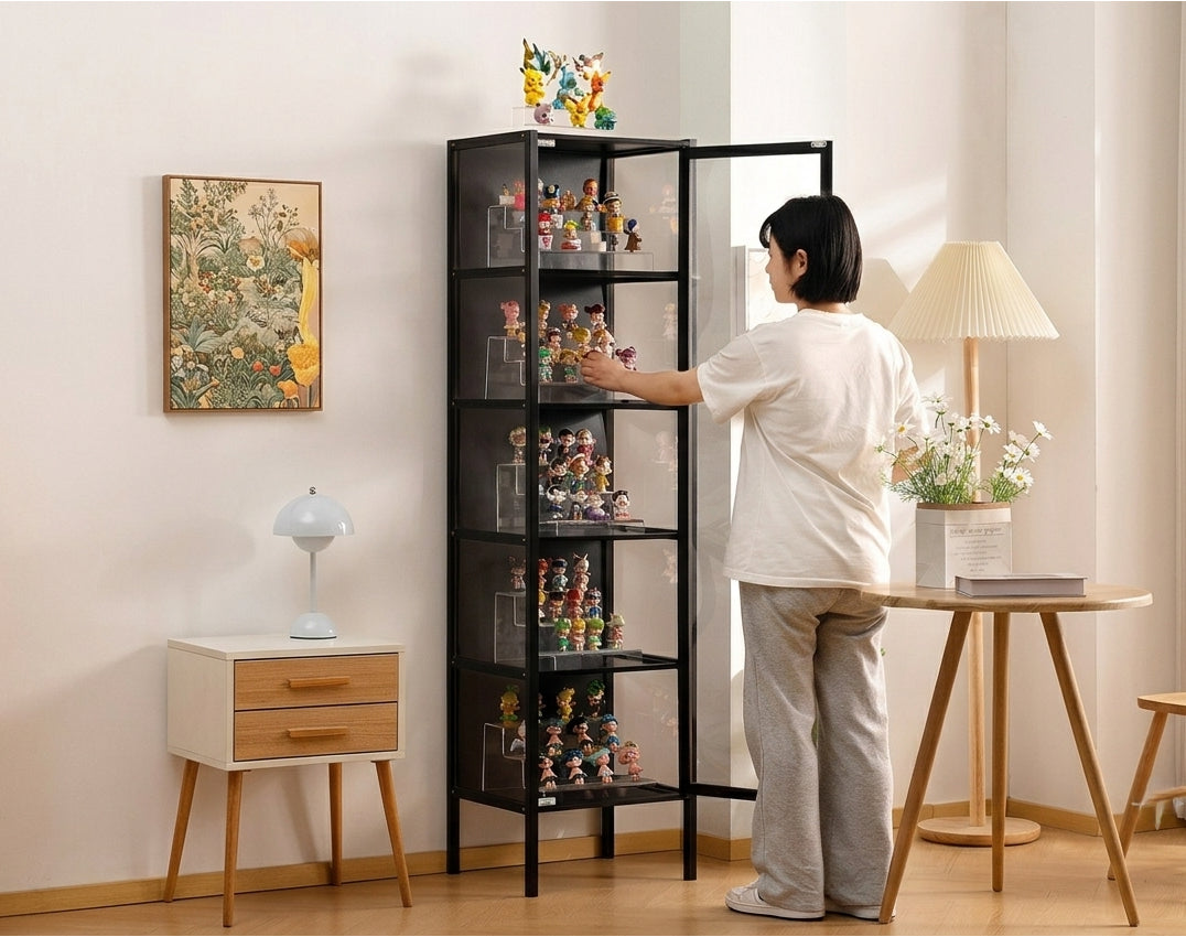 יחידת אחסון מבמבוק 5 תאים שקופים דגם J30