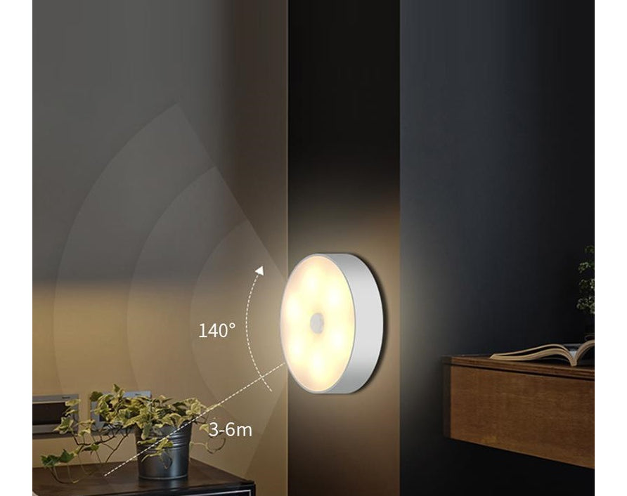 מארז 4 גופי תאורת חירום ולילה LED נטענים עם חיישן תנועה ואור