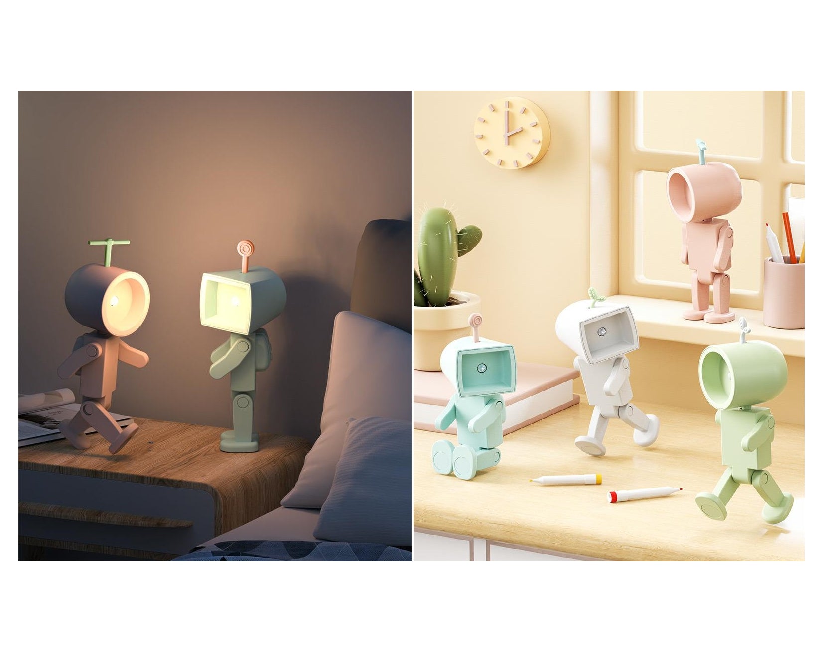 מנורת אדם מתכוונן LED לחדר הילדים לעיצוב מדליק