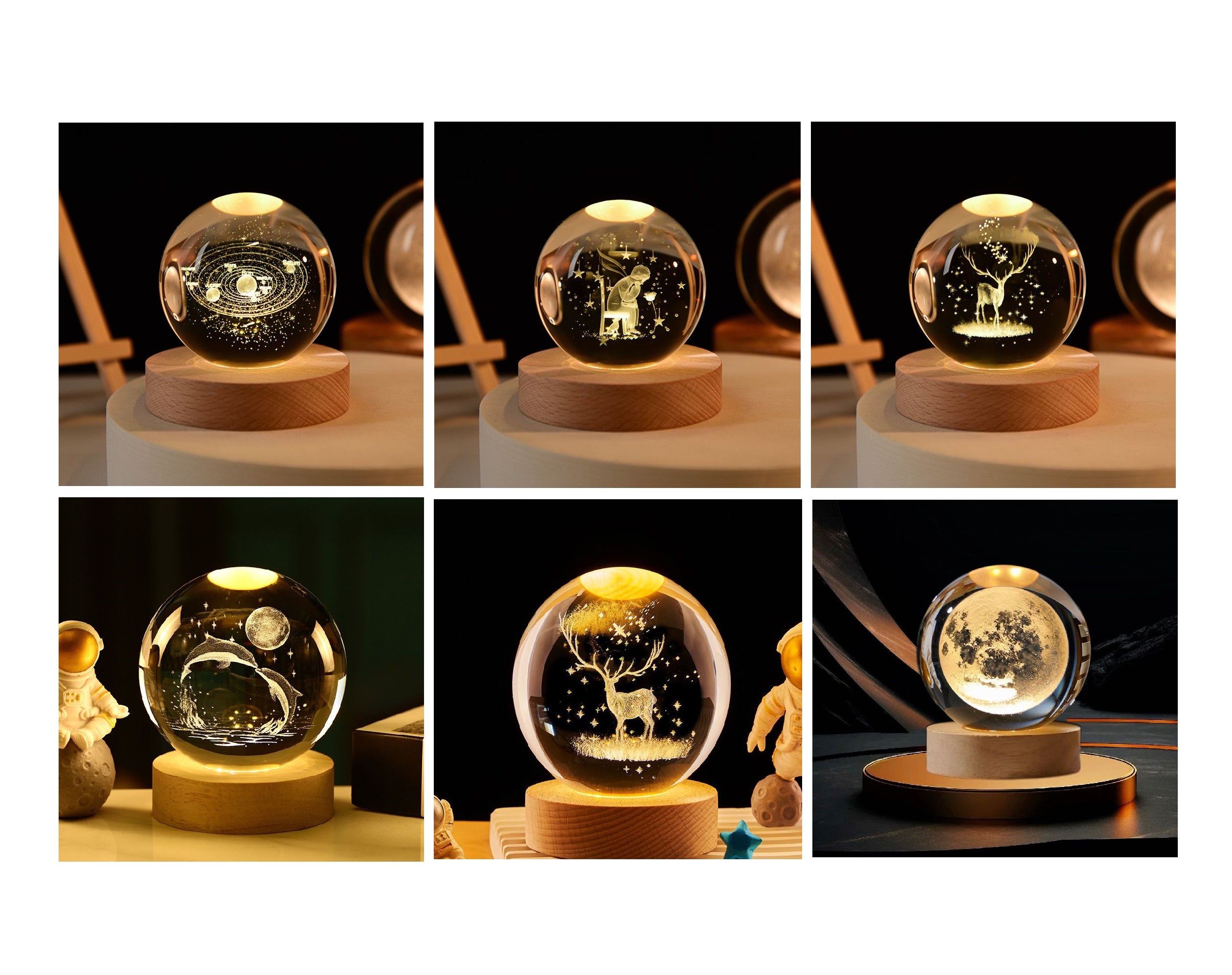 מנורת גלקסיה בדולח לילדים לחדר קסום