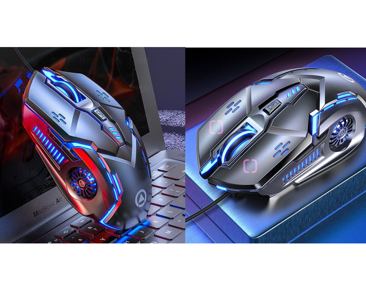 עכבר גיימינג משלב תאורת LED מחליפה צבעים