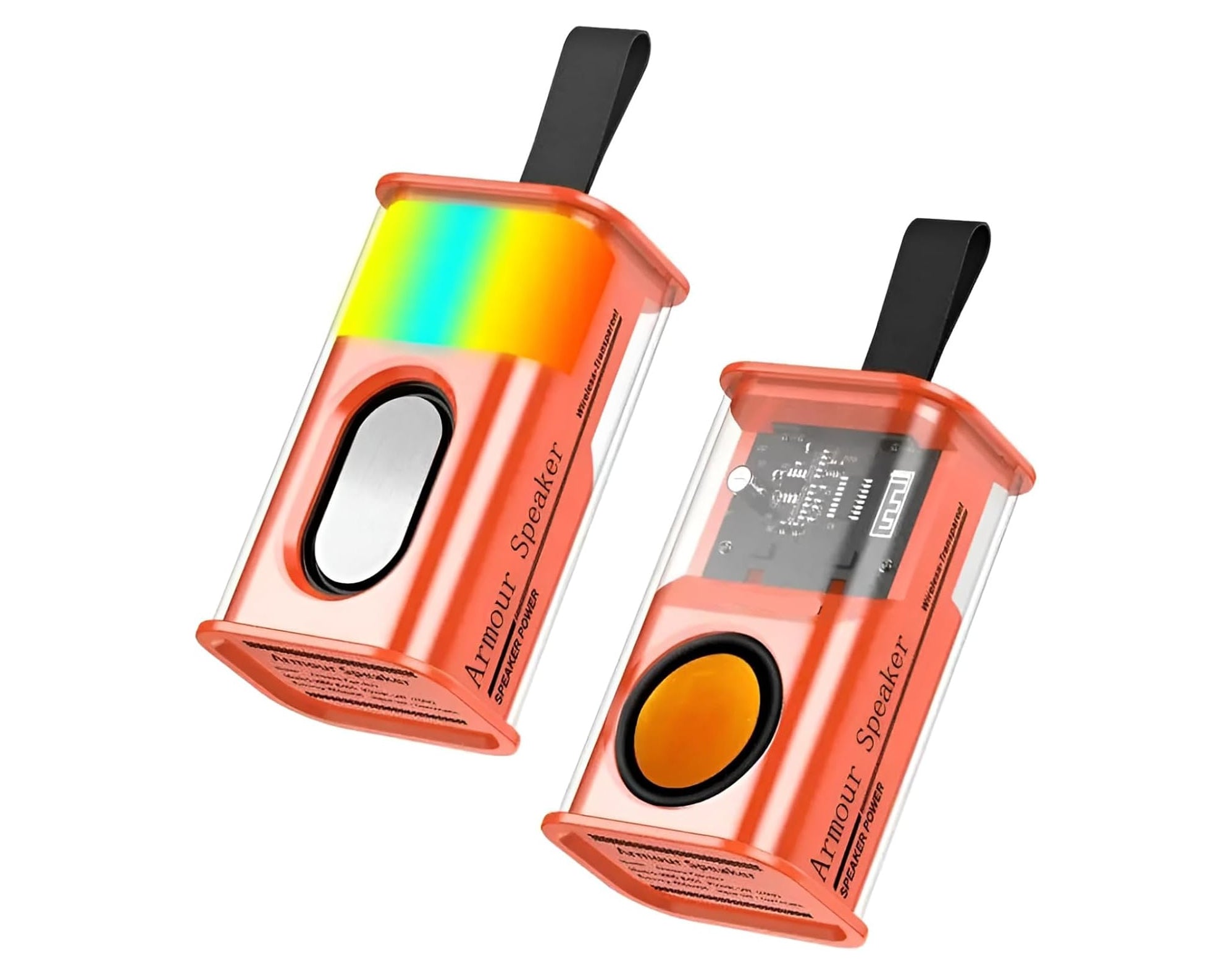 רמקול BT נטען משלב 2 רמקולים ותאורת לד צבעונית מחליפה צבעים