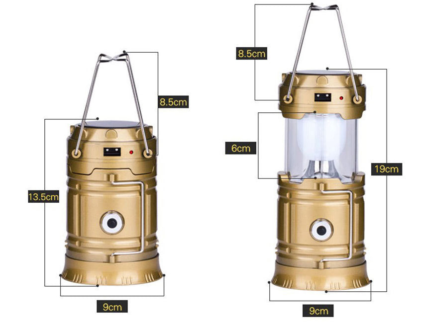 אביזר חירום וגיבוי נטען ונייד משלב 2 פנסי חירום וסוללת גיבוי